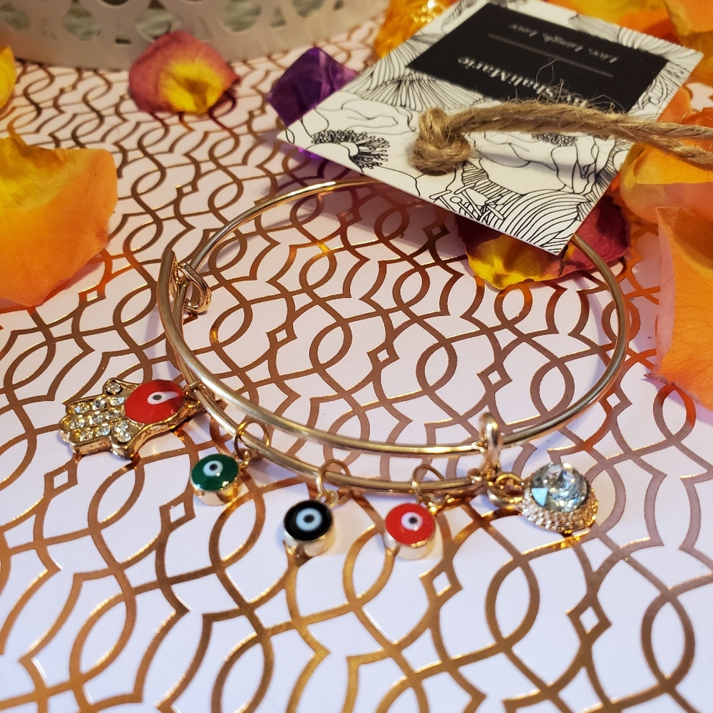 Gold plated bangle bracelet